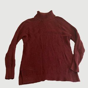 J. Crew Red Knit Turtleneck Sweater